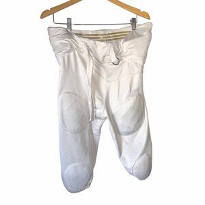 Adult 2XL White Football Pants With Integrated Pads By Sports Brand